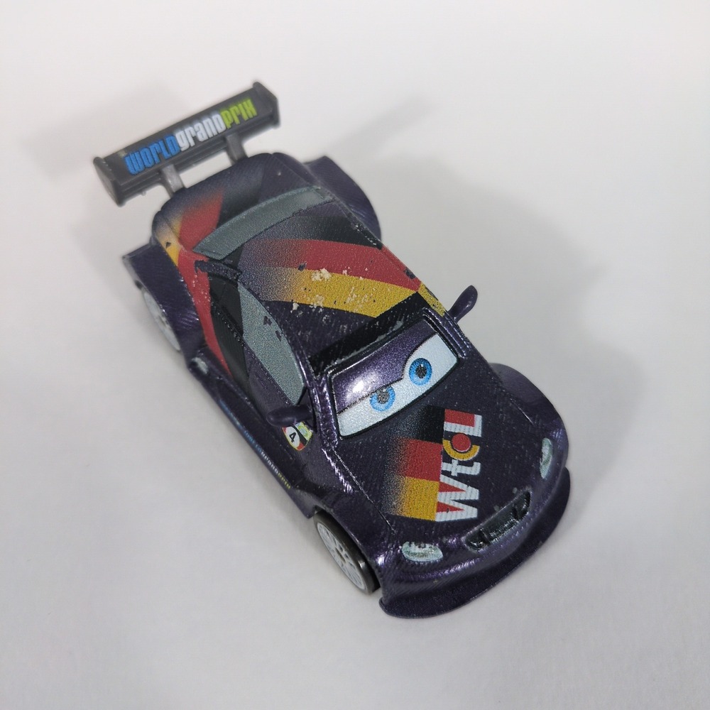 Disney Pixar Cars Max Schnell World Grand Prix Diecast Toy Car Purple German